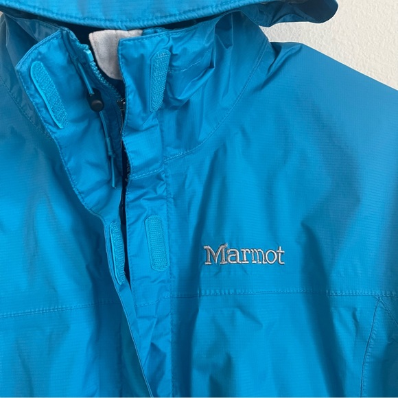 Marmot Hooded Front Zip Waterproof Rain Jacket - Picture 7 of 9